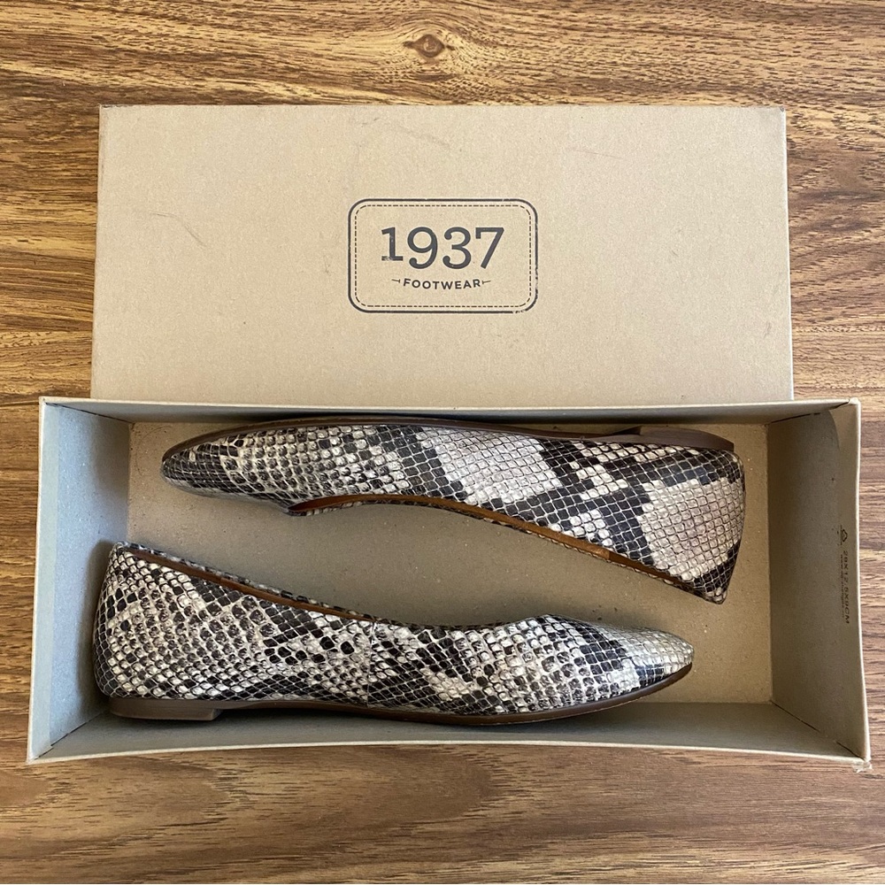Madewell Pointed Flats - Grey Python - image 6